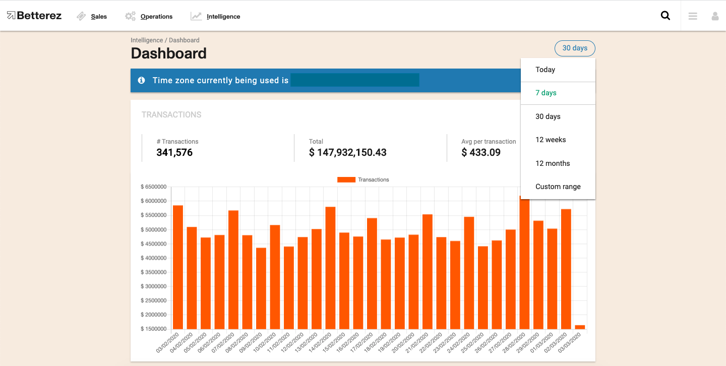 New Dashboard Transactions