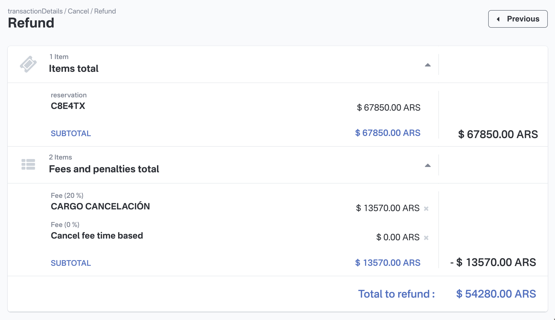 Shopping cart refund