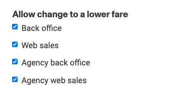 Change to lower fare