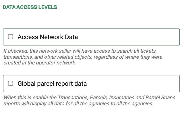 data access levels