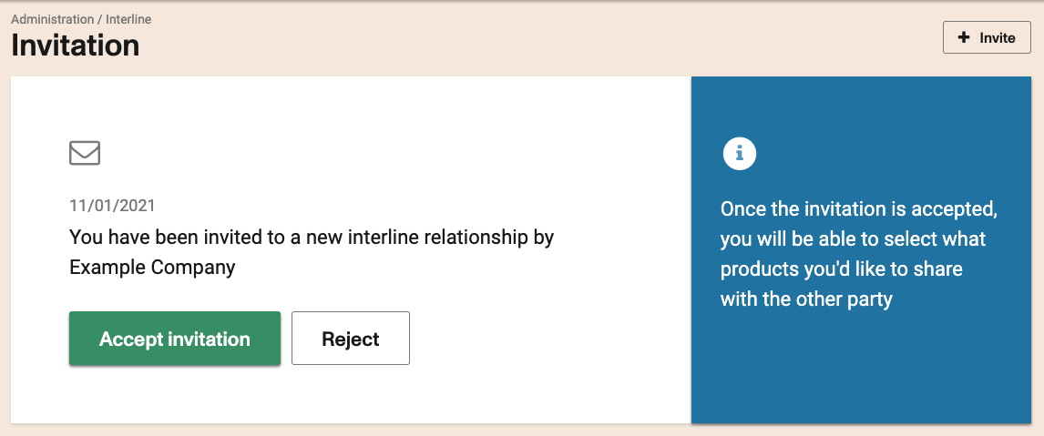 interline invite screen