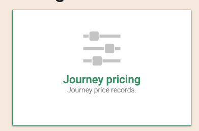 pricing admin menu