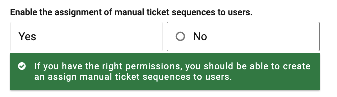 manual ticket config