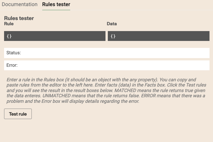 test rules