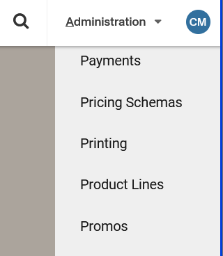 printing admin menu