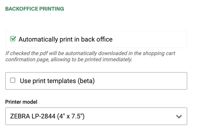backoffice printing