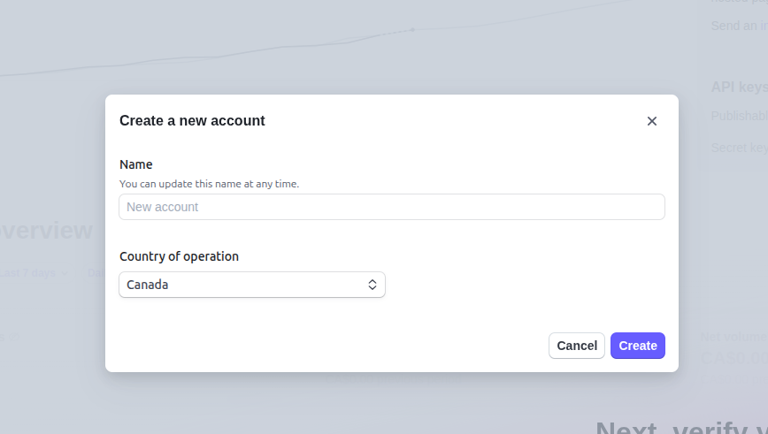 Create new application