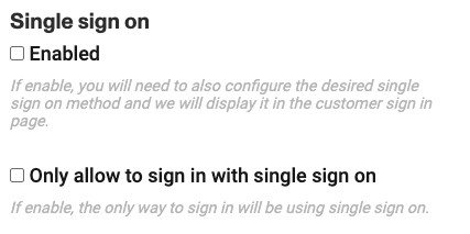 websales single sign on config