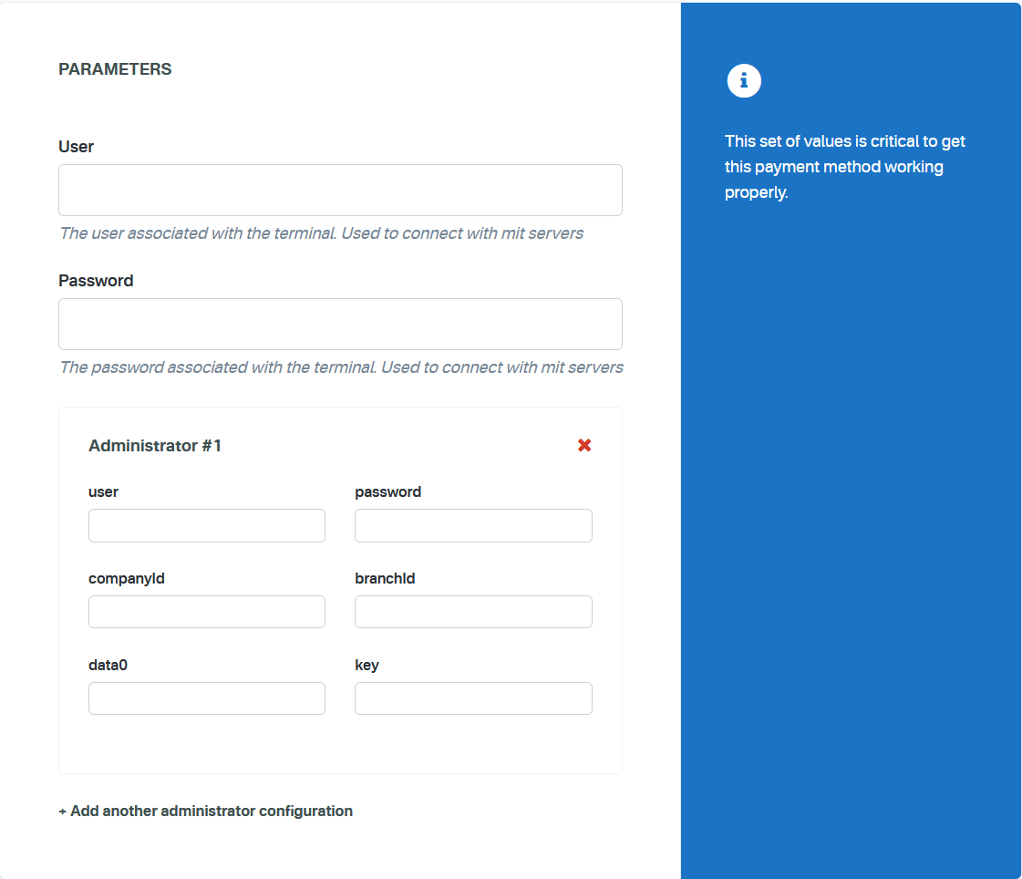 mit_santander payment type on the mit payment provider + Channels
