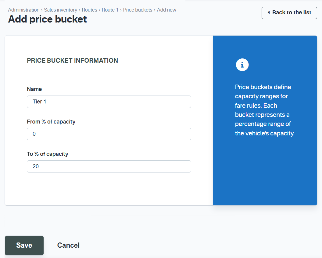 PB Add price bucket