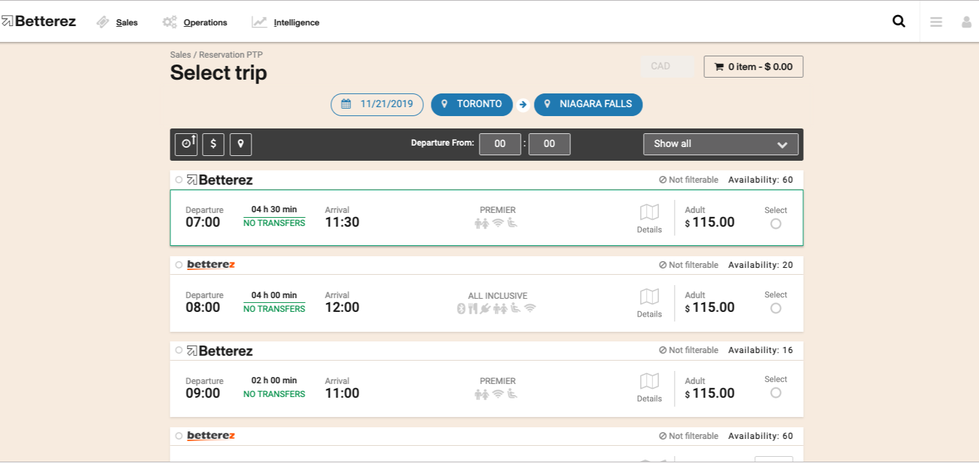 Tax included trips results