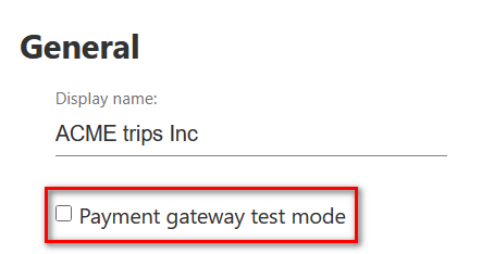Payment gateway test mode Payment gateway test mode