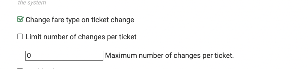 Change Fare Type