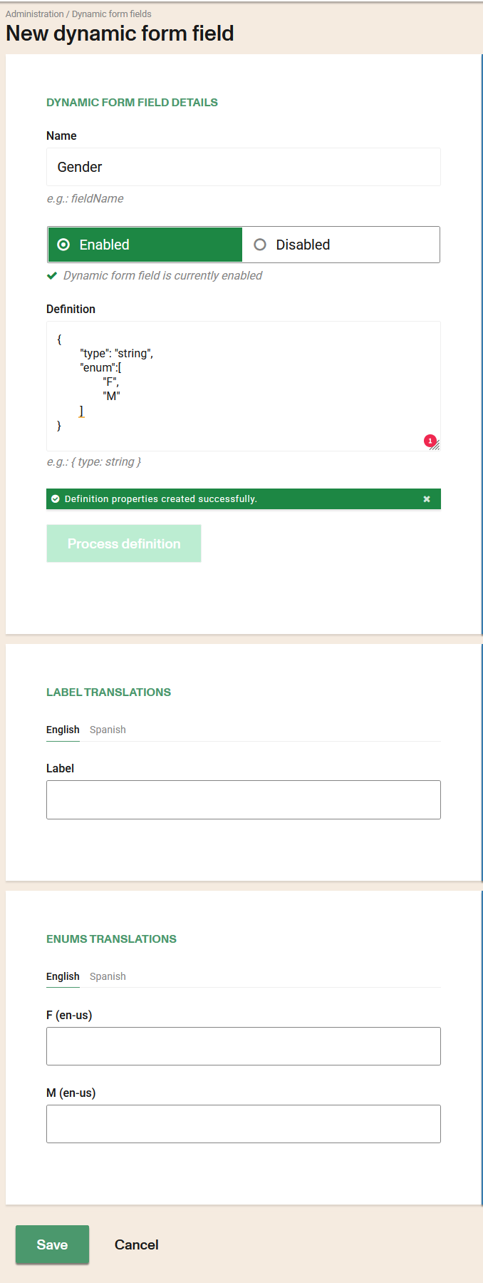 Dynamic form field fill