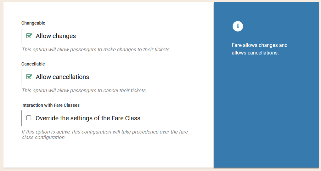 Fare allows changes and allows cancellations.