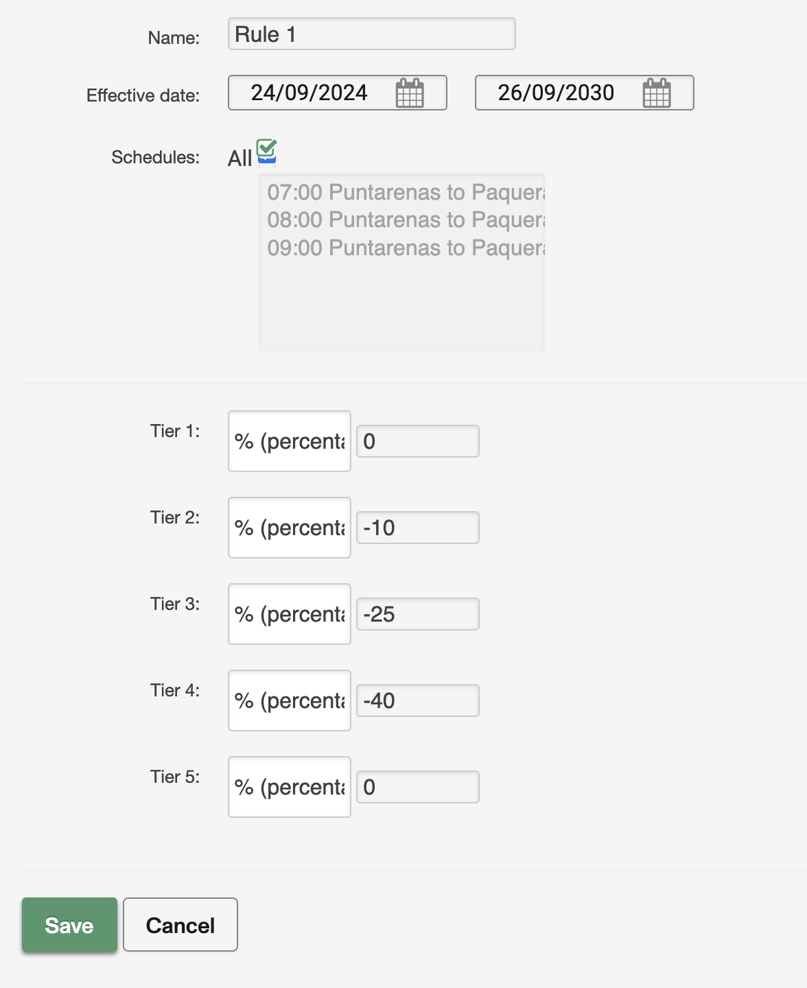 Fare rules 3