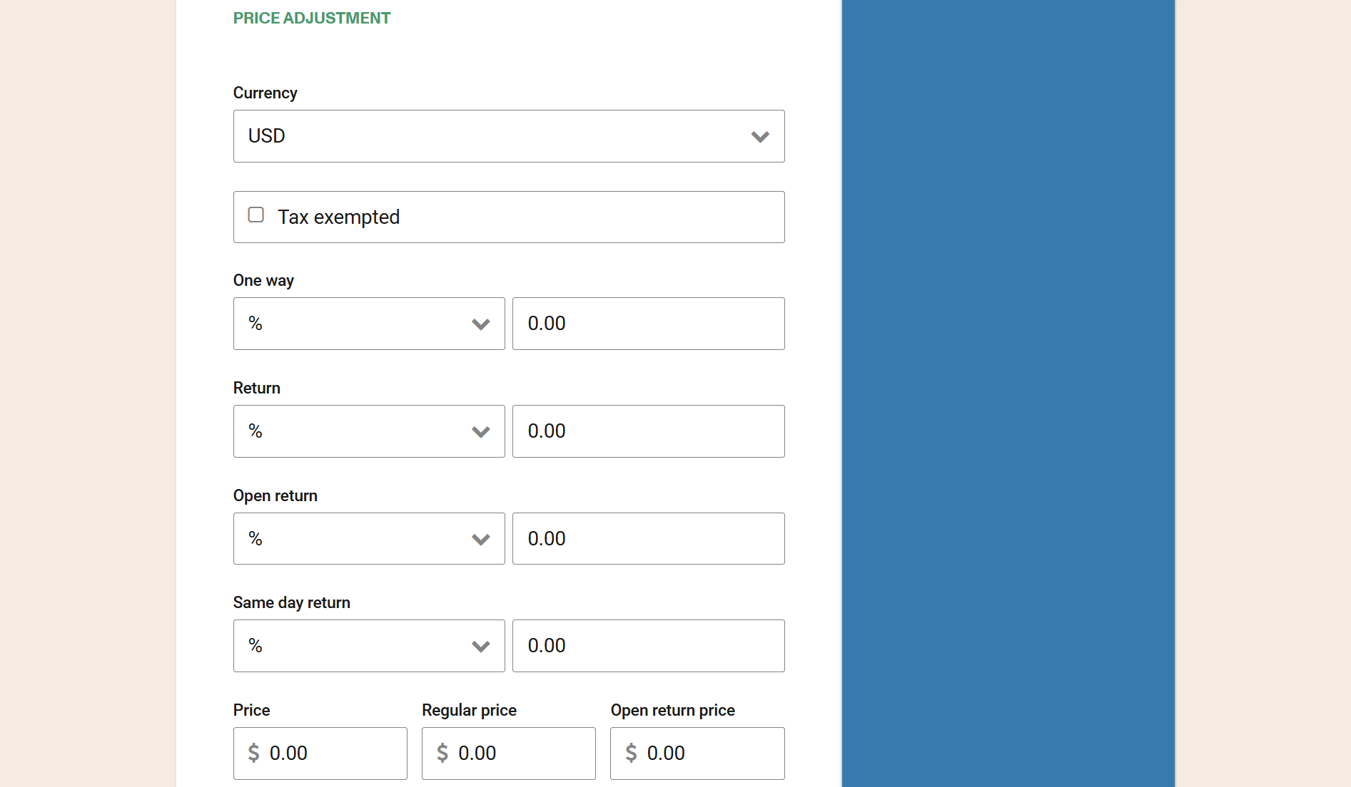 modifiers fields_price_adjustments