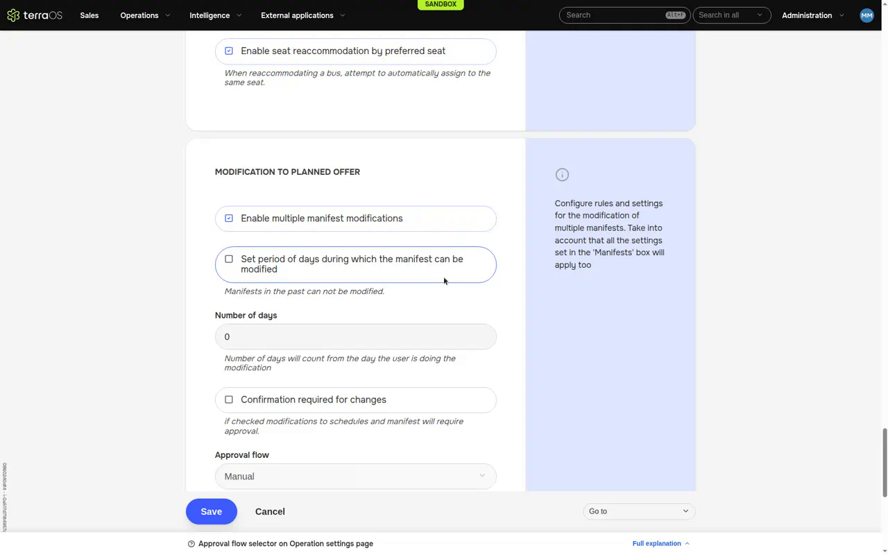Modification to planned offer settings Modification to planned offer settings