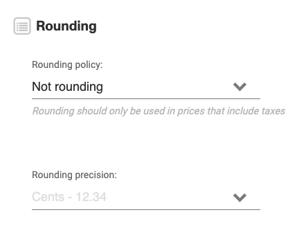 Rounding options