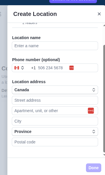 stripe terminal create location