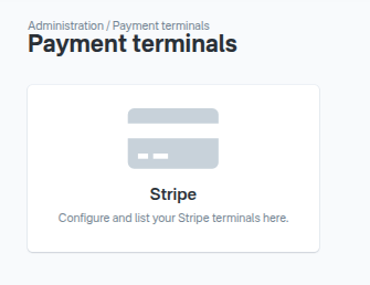 payment terminals menu